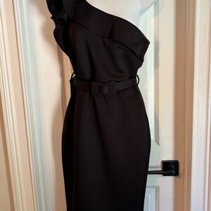 Elegant Black One-Shoulder Dress